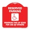 Signmission Reserved Parking Minimum Fine of $250 for Use by Others Accessible Alum, 18" x 18", RW-1818-23064 A-DES-RW-1818-23064 - alternate 1